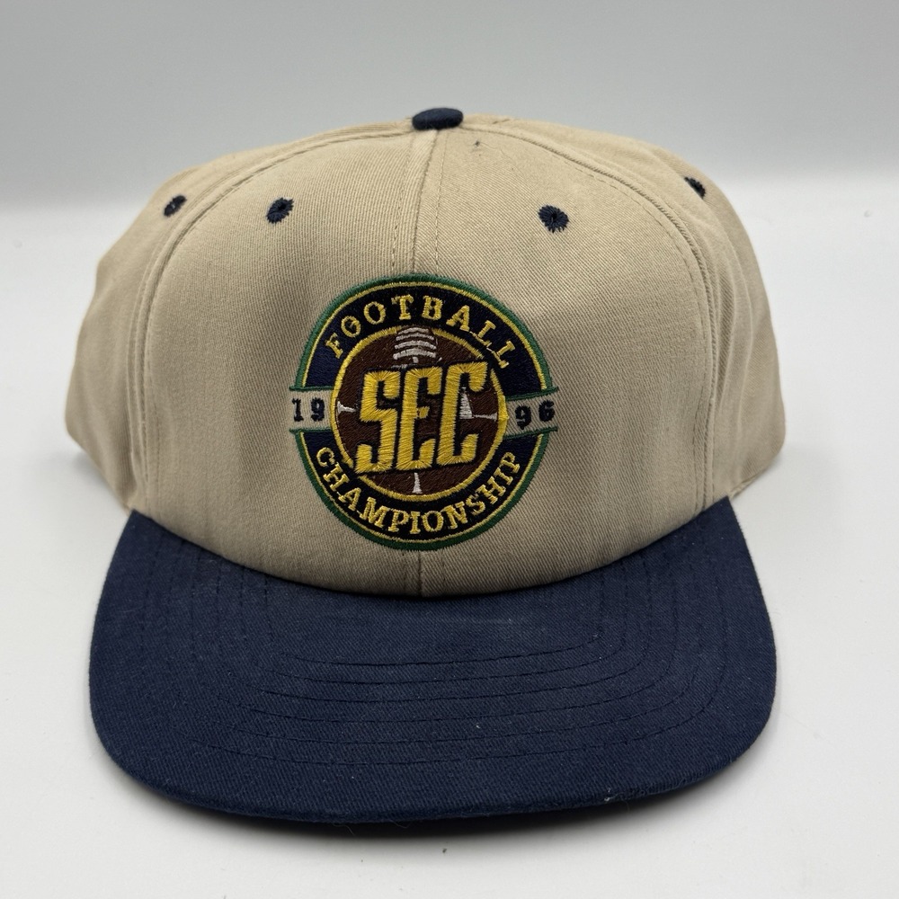 Vintage 1996 SEC Football Championship Dr Pepper Hat Strapback Made USA
